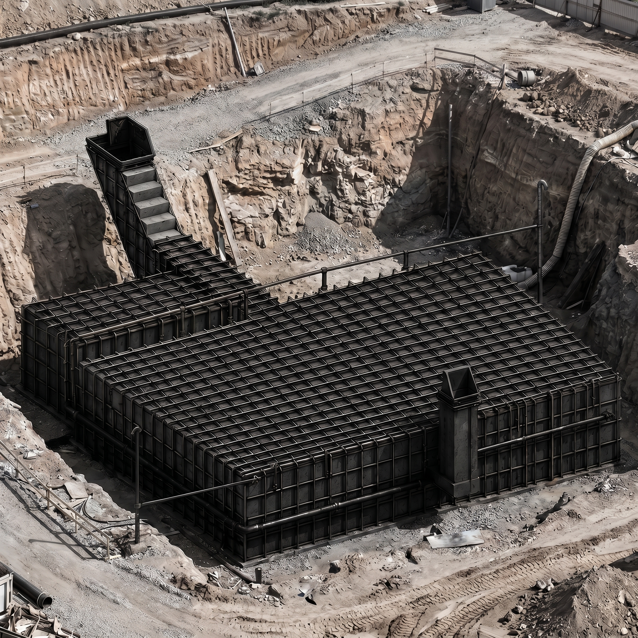 Jaytra bunker site — structural installation
